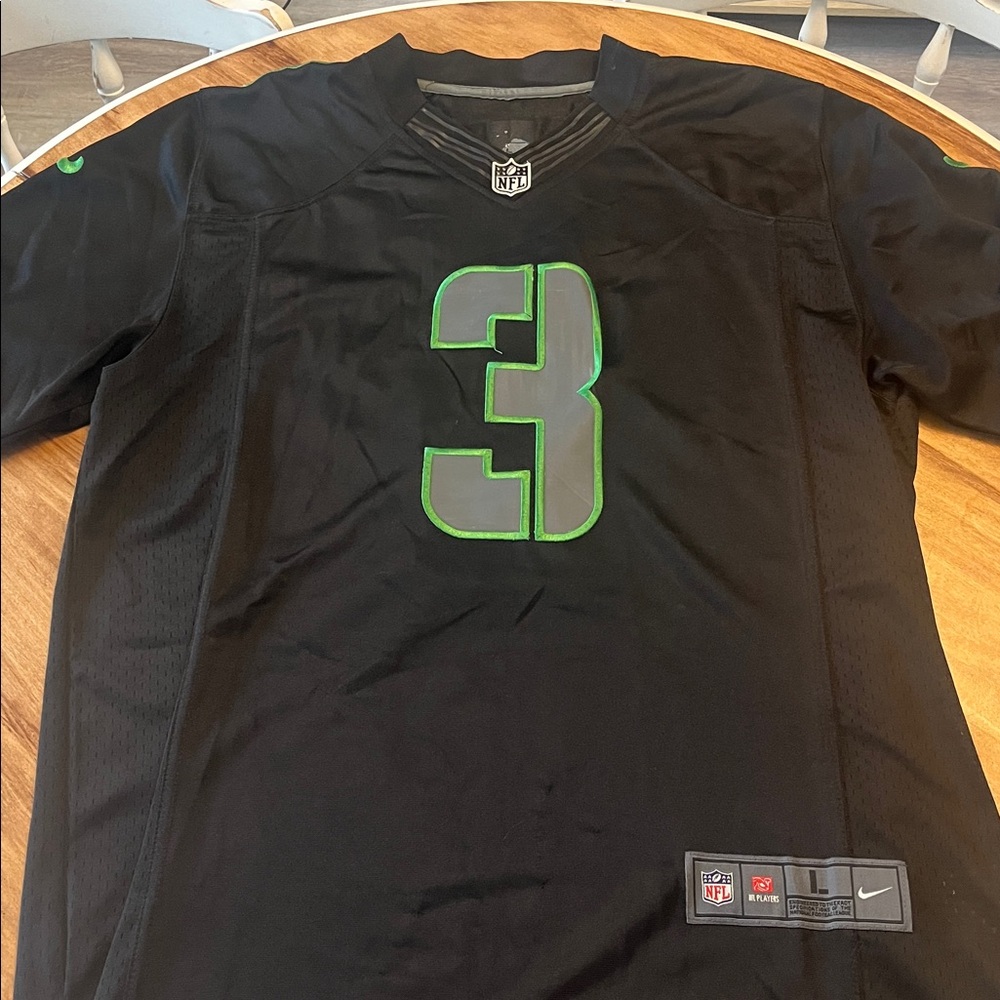 Nike Black Jersey with Green Number 3